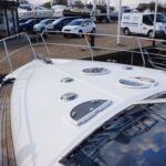 Broom 50 - Forward deck with teak side decks, fender baskets and ventialtion caps