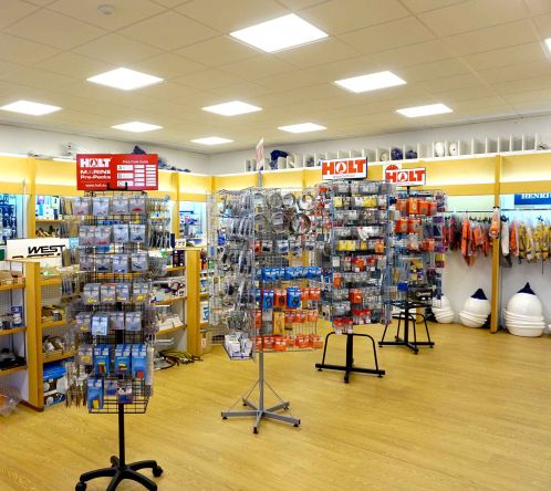 Interior of newark marina chandlery