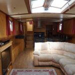 Wide Beam Barge - Large roof hatch allows plenty of light into the living area