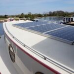 Wide Beam Barge - Solar panels on aft deck