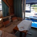 Fairline Sedan 36 - Sliding patio style doors out to the aft cockpit