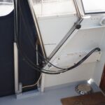 Pedro Solano 33 - Gas strutt helps lower the stainless steel radar arch