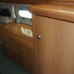 Sealine S34 - Hanging locker and storage in mid-ships cabin