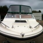 Sunseeker Sports 21 - Forward deck with anchor chain roller and grab rails